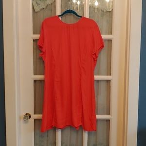 Something Navy Flounct semi-sheer dress